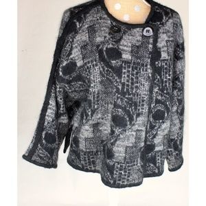 Vintage 80s Escada Mohair Draped Sweater w/ Side Slits (40)